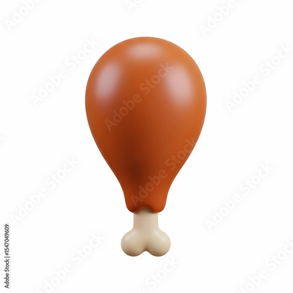 Fototapeta Unique Chicken Drumstick-Shaped Object with Stylish Design