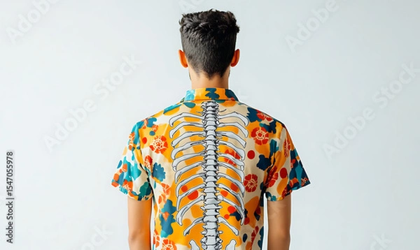 Fototapeta A comprehensive visual concept of office syndrome symptoms.