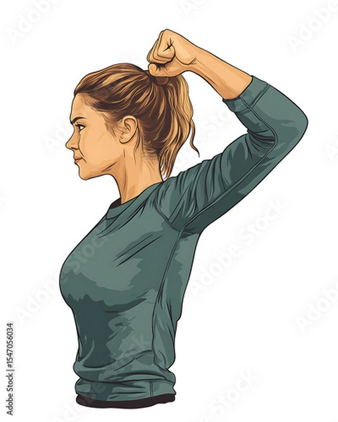 Fototapeta A comprehensive visual concept of office syndrome symptoms.