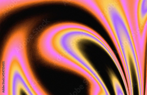 Fototapeta Swirling cobalt yale blue patterns flowing with noise grain texture for psychedelic, hypnotic, fluid, motion, dynamic abstract background