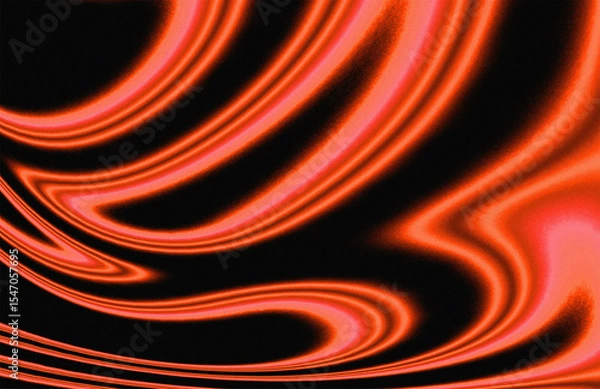 Fototapeta Bold red swirls fluids creating striking abstract pattern with grainy texture on dark background for vibrant, vivid, energy, dynamic design illustration