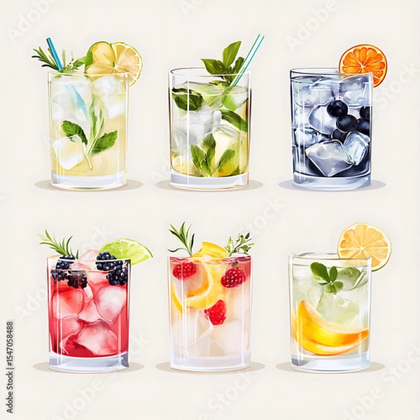 Fototapeta Seamless tile patterns combining cultural, modern, and botanical inspirations for commercial vector.