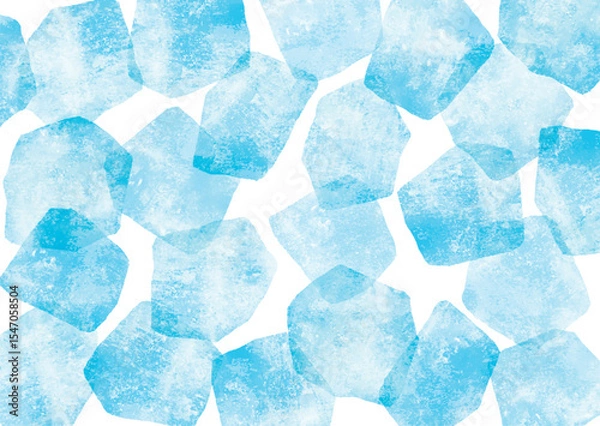 Fototapeta 氷ロックアイス背景水彩グランジ