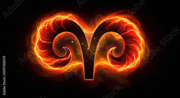 Obraz 
The ram's horns depict the fiery zodiac sign Aries