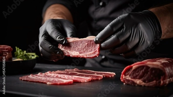 Obraz Raw Meat/Food Preparation