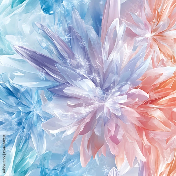 Fototapeta Seamless tile patterns combining cultural, modern, and botanical inspirations for commercial vector.