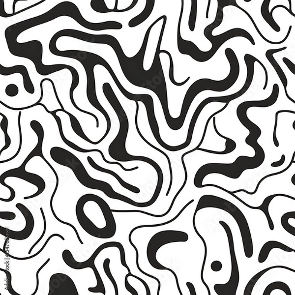 Fototapeta Seamless tile patterns combining cultural, modern, and botanical inspirations for commercial vector.