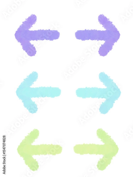 Obraz 爽やかな矢印の手書きイラスト