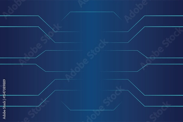 Obraz Futuristic Blue Circuit Line Technology Background for Digital and Tech Design
