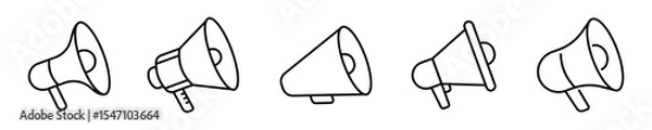 Fototapeta Loudspeaker megaphone vector icons set