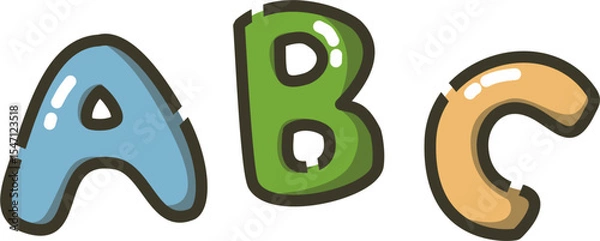 Obraz ABC alphabet illustration 