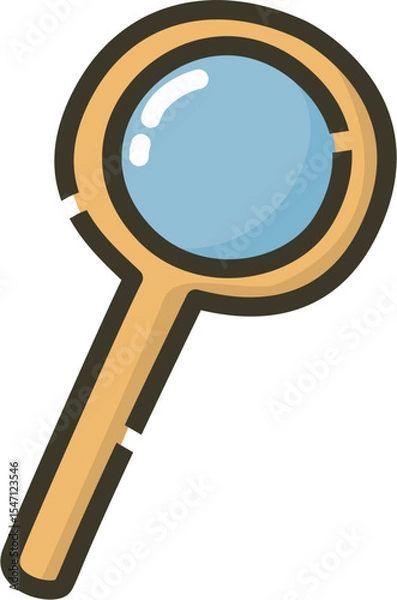 Obraz Magnifying glass cartoon