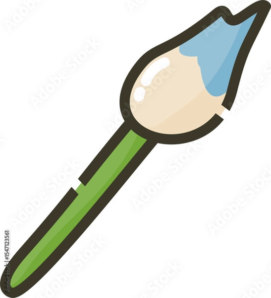 Obraz Paintbrush with Blue paint