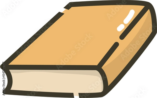 Obraz Cute yellow book cartoon