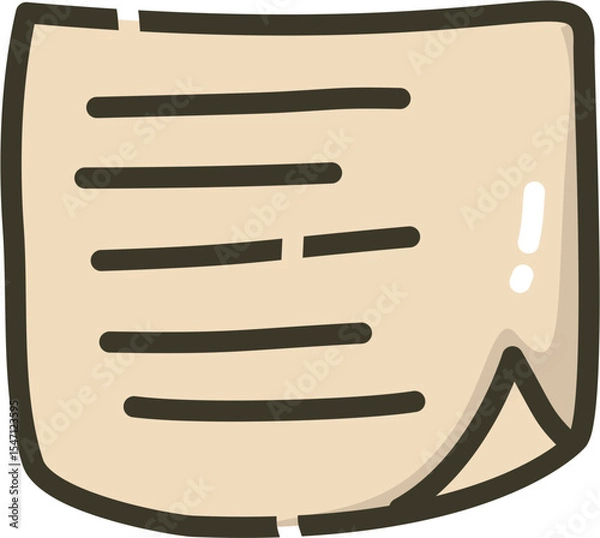 Obraz Memo Note cartoon