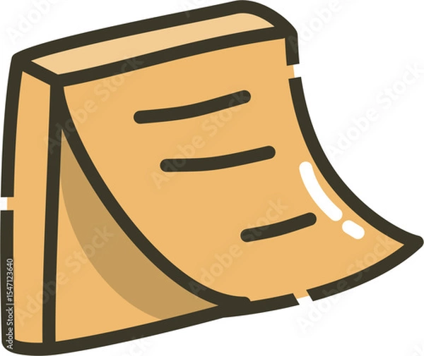 Obraz Cute Sticky Note cartoon