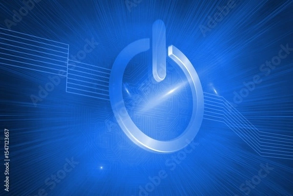 Obraz Digitally generated turn off button