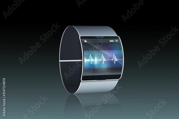 Obraz Futuristic wrist watch with display