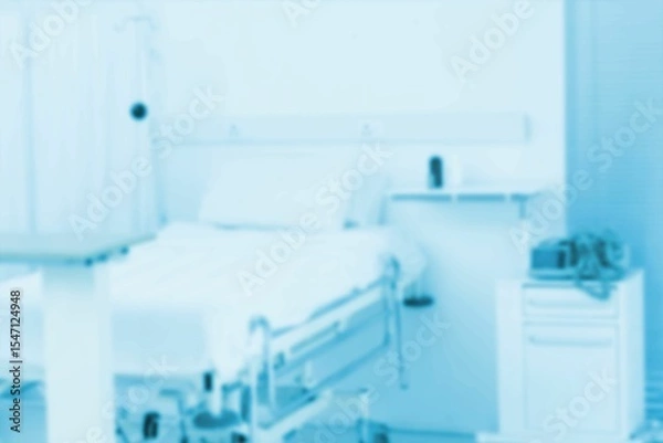 Obraz Defocused image of empty bed