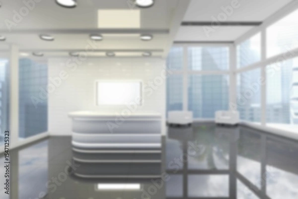 Obraz Digital composite interior of empty modern building