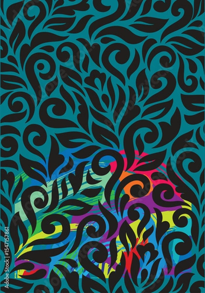 Obraz abstract seamless pattern with colourful painting splash