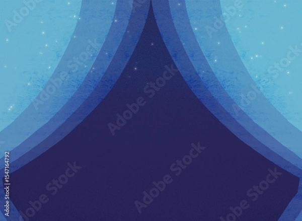 Obraz 밤하늘 커튼 배경