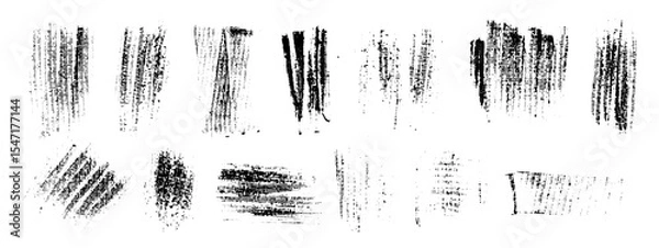 Fototapeta Vector black hand drawn brush stroke, brush, line or texture. Dirty artistic design element, box, frame or background  for text. Halftone texture. Grunge rough edges. 
