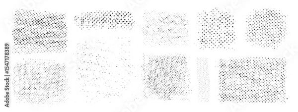 Fototapeta Vector black hand drawn brush stroke, brush, line or texture. Dirty artistic design element, box, frame or background  for text. Halftone texture. Grunge rough edges. 