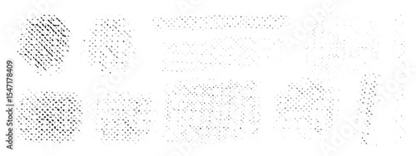 Fototapeta Vector black hand drawn brush stroke, brush, line or texture. Dirty artistic design element, box, frame or background  for text. Halftone texture. Grunge rough edges. 
