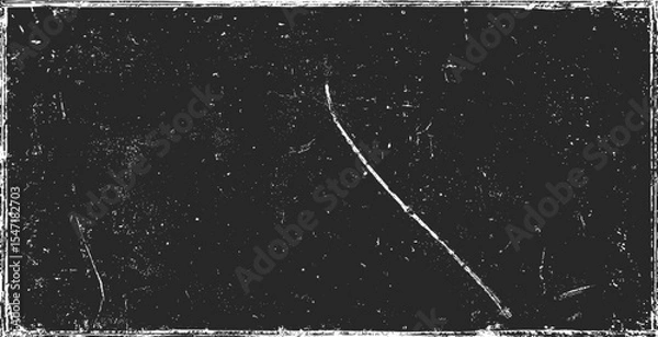 Fototapeta Texture of old surface on black background with white scratches. Worn, torn, weathered effect. Distressed black texture.Vector illustration, EPS 10.