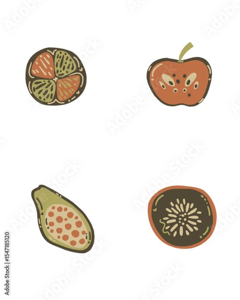 Obraz set of fresh vegetables isolated