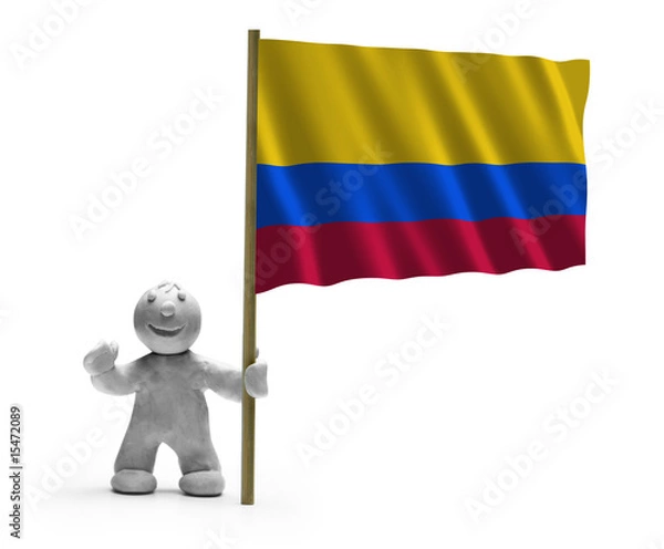 Obraz kolumbien flagge lachen