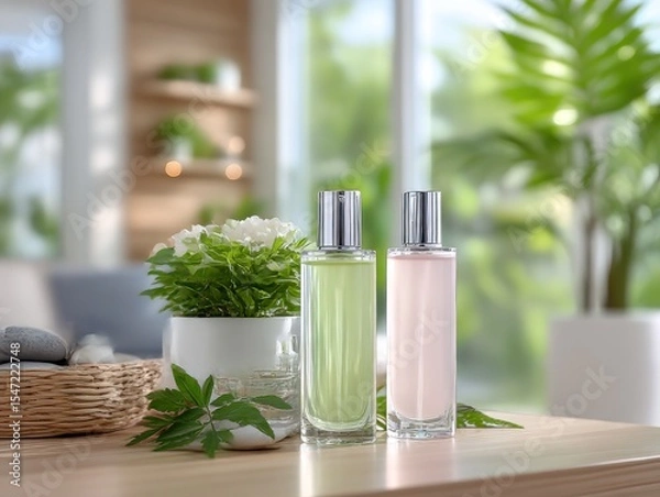 Fototapeta Perfume bottles on a table