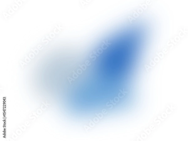 Fototapeta Abstract fluid shape with a gradient of blue and white colors on a black background
