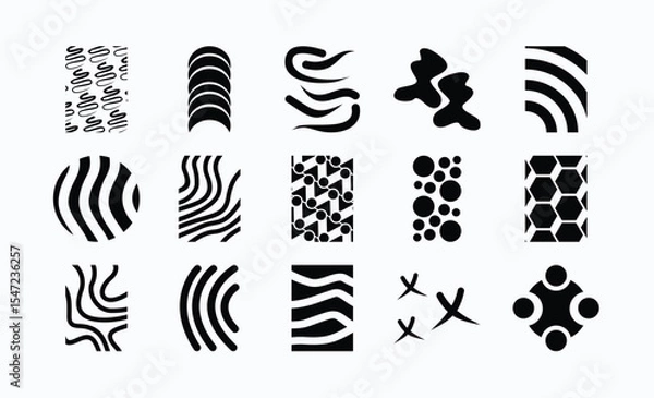 Obraz Abstract Ink Pattern Graphic Pack