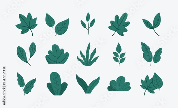 Obraz Stylized Floral Leaves Graphic Pack