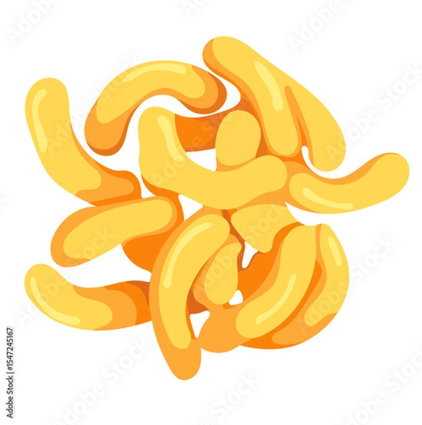 Obraz Cheese Puff Snack Illustration Isolated on White Background