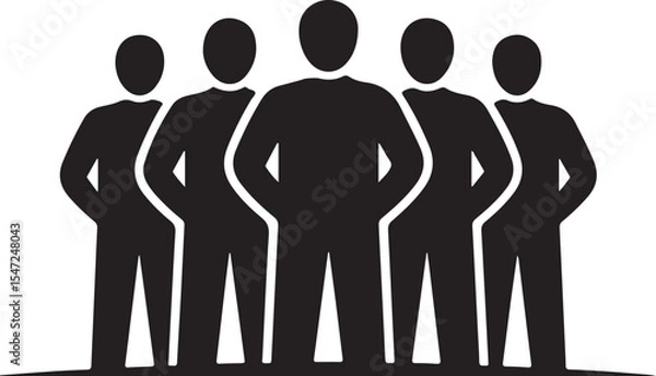 Obraz Worker lineup vector illustration