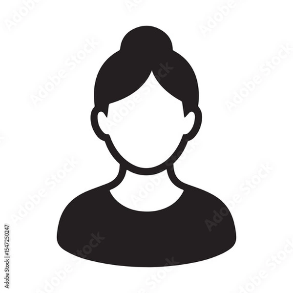 Fototapeta Male and female avatar icons with symbols representing customer support and communication services