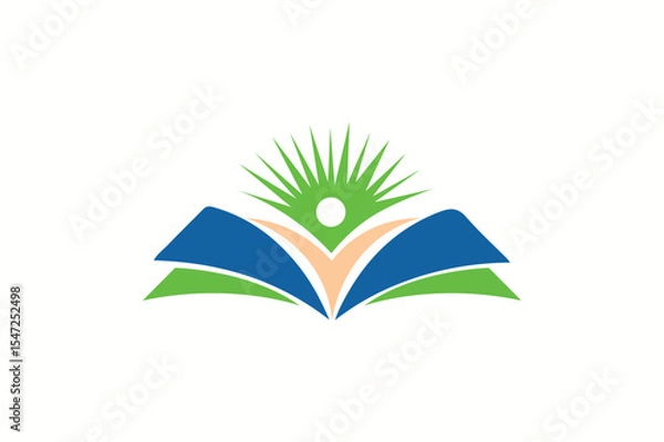 Fototapeta Book logo design vector image made by adobe illustrator. eps