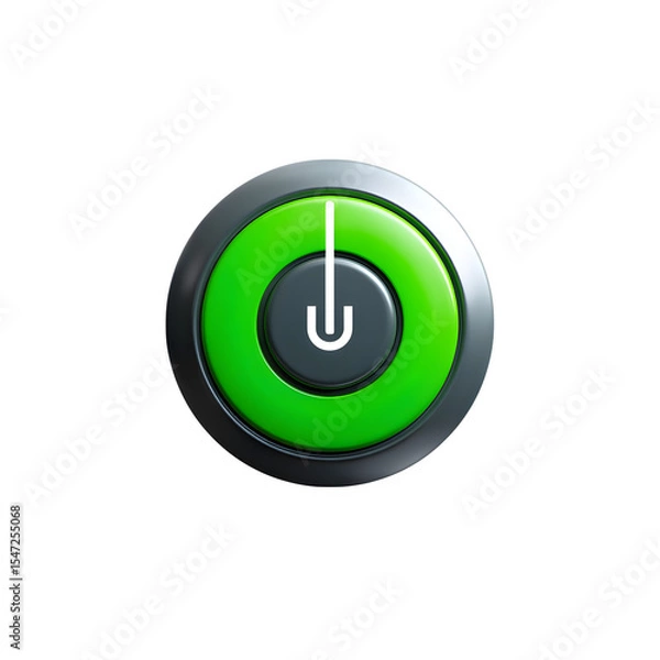 Fototapeta Radio dial icon turning with haptic bump feedback loop animation and click pulse effect isolated on white background