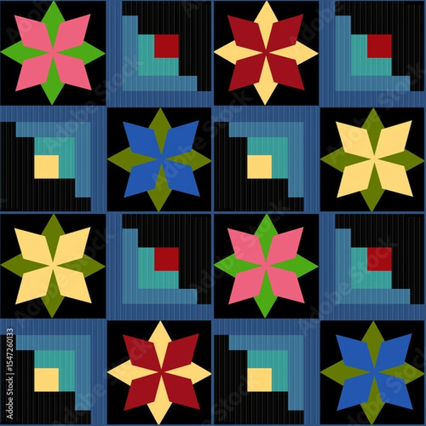 Obraz Seamless bright abstract pattern texture geometric background