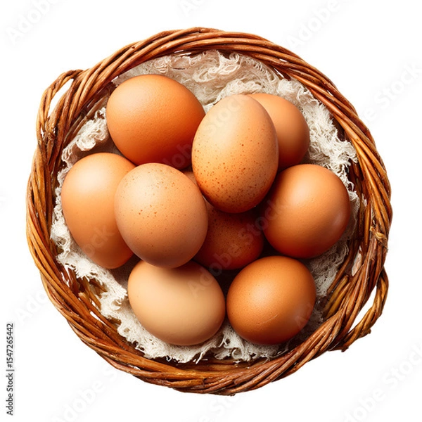 Obraz Brown eggs in the basket