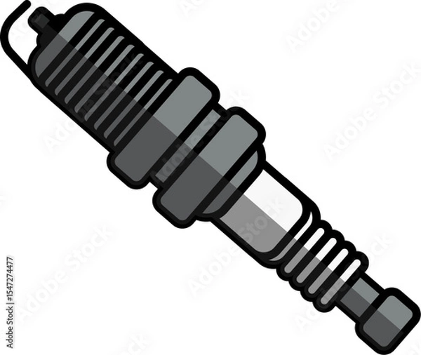 Fototapeta Automotive Engine Spark Plug Ignition Part Icon