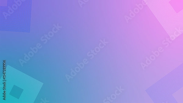 Obraz Abstract Gradient Background with Linear Geometric Shapes Pastel Purple Blue Color Scheme Modern Design