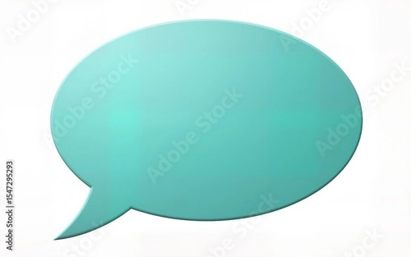 Obraz Turquoise explosion speech bubble isolated on transparent background. High quality