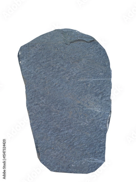 Fototapeta A flat, irregular-shaped slate stone with a rough surface texture