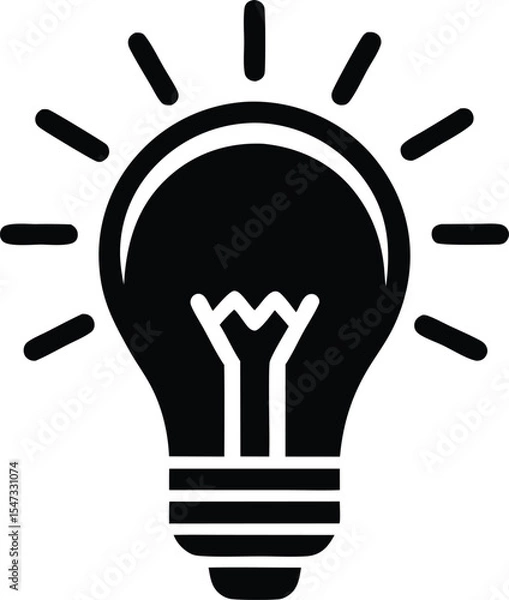 Obraz idea lightbulb vector icon.