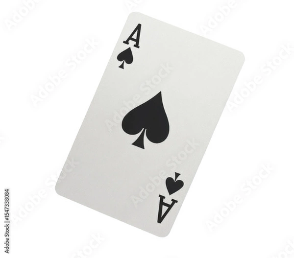 Fototapeta ace of spades playing card isolated on black