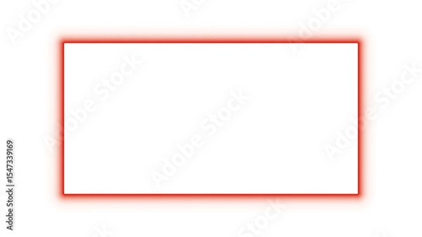 Obraz Bright Red Rectangle Vector Outline 